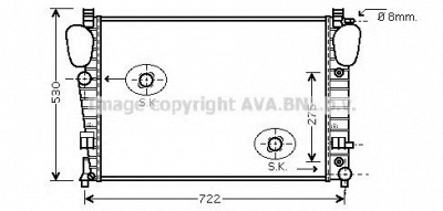 AVA QUALITY COOLING ms2334 -  Радиатор, охлаждение двигателя